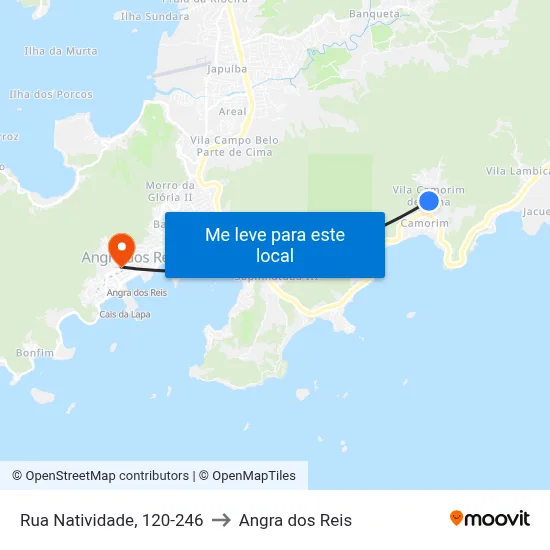Rua Natividade, 120-246 to Angra dos Reis map