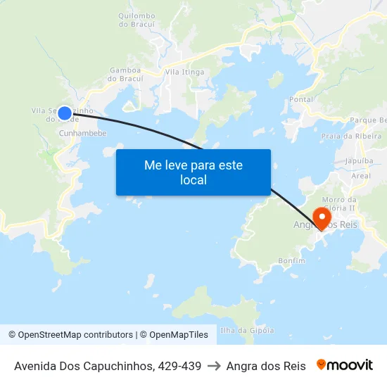 Avenida Dos Capuchinhos, 429-439 to Angra dos Reis map
