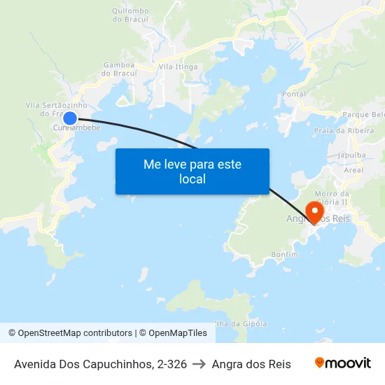 Avenida Dos Capuchinhos, 2-326 to Angra dos Reis map