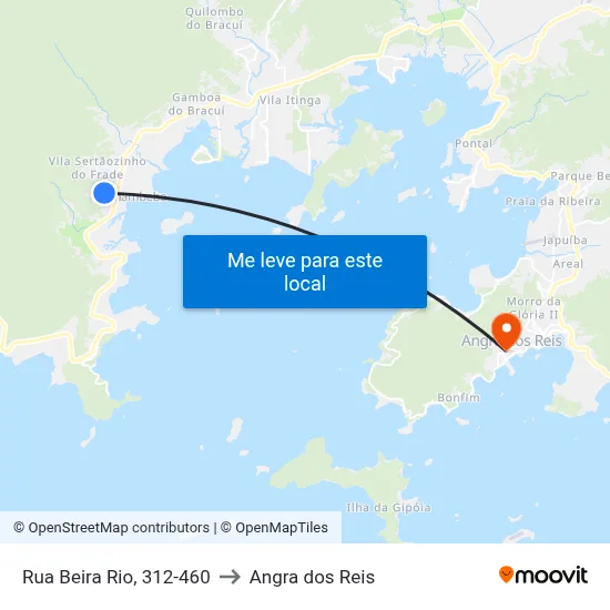 Rua Beira Rio, 312-460 to Angra dos Reis map