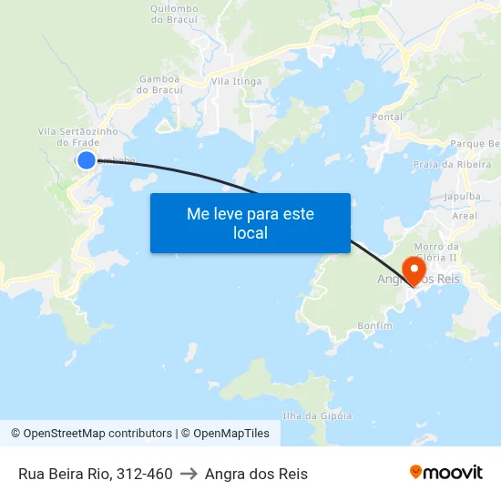 Rua Beira Rio, 312-460 to Angra dos Reis map