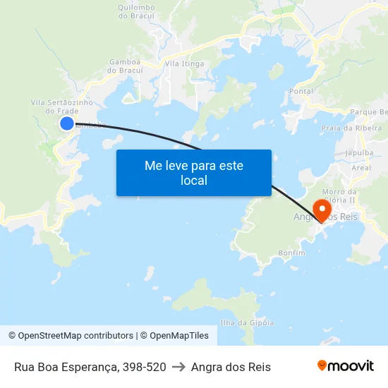 Rua Boa Esperança, 398-520 to Angra dos Reis map