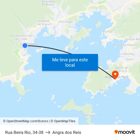 Rua Beira Rio, 34-38 to Angra dos Reis map