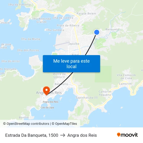 Estrada Da Banqueta, 1500 to Angra dos Reis map