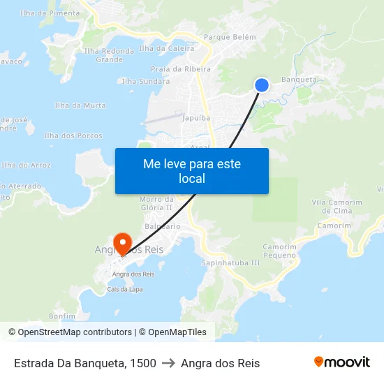 Estrada Da Banqueta, 1500 to Angra dos Reis map