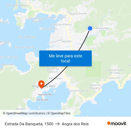 Estrada Da Banqueta, 1500 to Angra dos Reis map