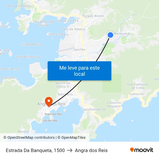 Estrada Da Banqueta, 1500 to Angra dos Reis map