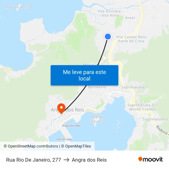 Rua Rio De Janeiro, 277 to Angra dos Reis map