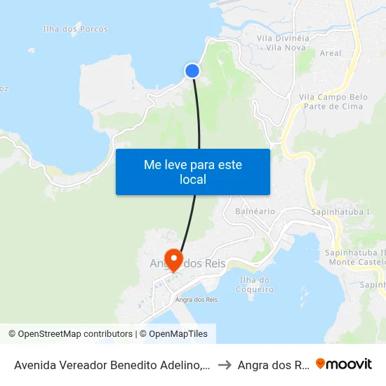 Avenida Vereador Benedito Adelino, 1997 to Angra dos Reis map