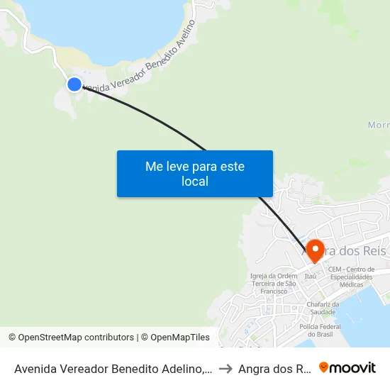 Avenida Vereador Benedito Adelino, 130 to Angra dos Reis map