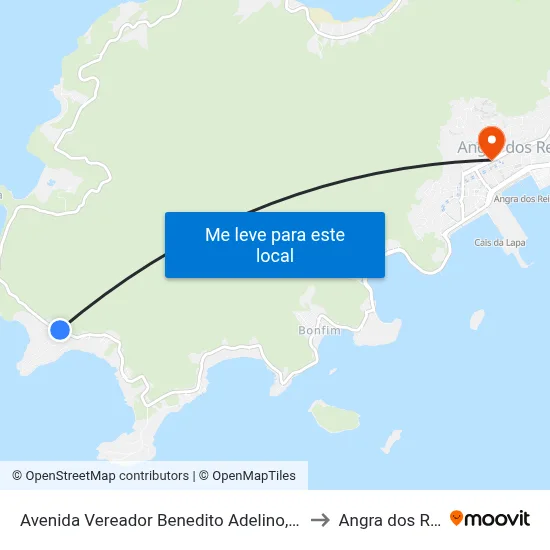 Avenida Vereador Benedito Adelino, 6083 to Angra dos Reis map