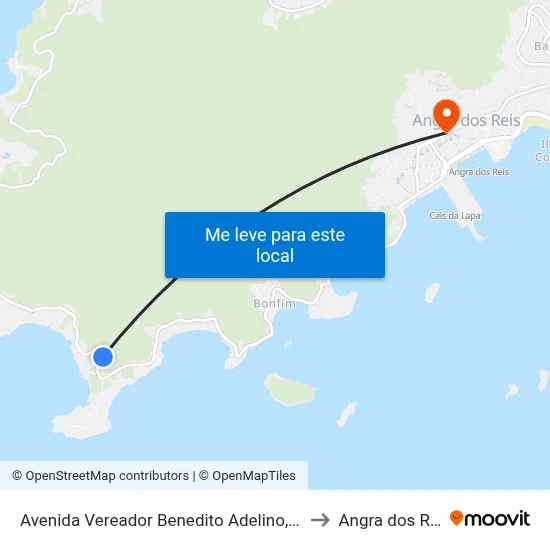Avenida Vereador Benedito Adelino, 4258 to Angra dos Reis map