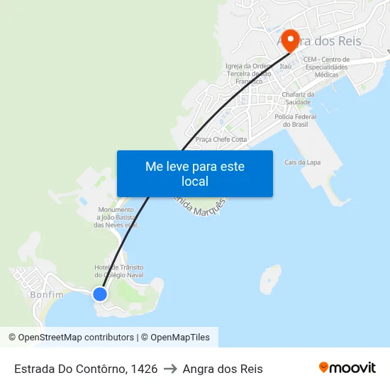 Estrada Do Contôrno, 1426 to Angra dos Reis map