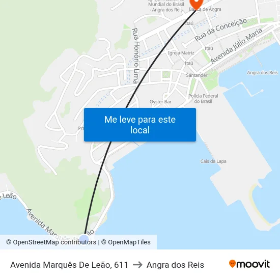 Avenida Marquês De Leão, 611 to Angra dos Reis map