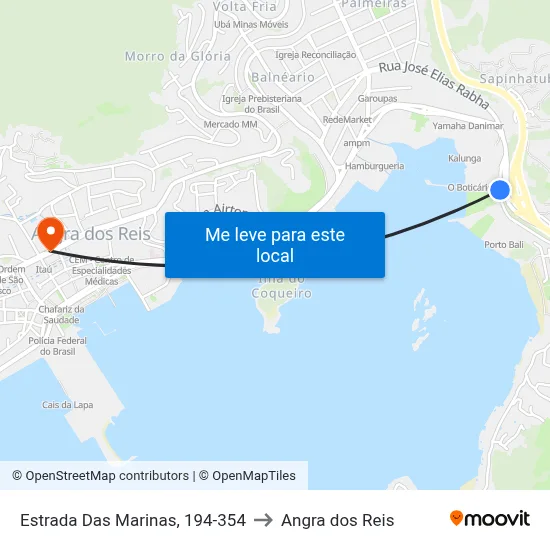 Estrada Das Marinas, 194-354 to Angra dos Reis map