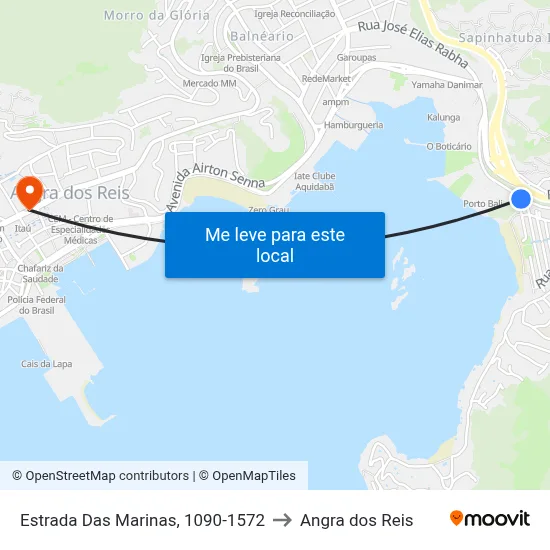 Estrada Das Marinas, 1090-1572 to Angra dos Reis map
