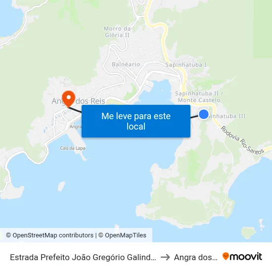 Estrada Prefeito João Gregório Galindo, 741-1087 to Angra dos Reis map
