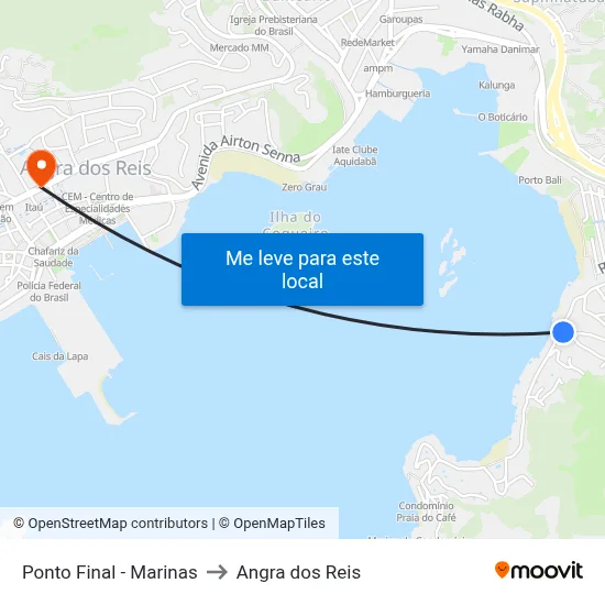 Ponto Final - Marinas to Angra dos Reis map