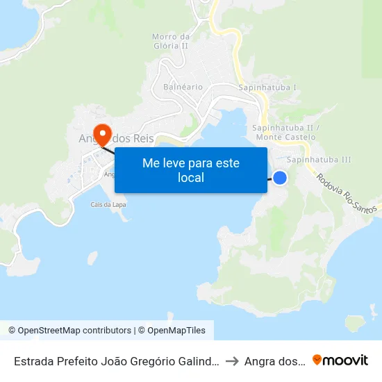 Estrada Prefeito João Gregório Galindo, 741-1087 to Angra dos Reis map