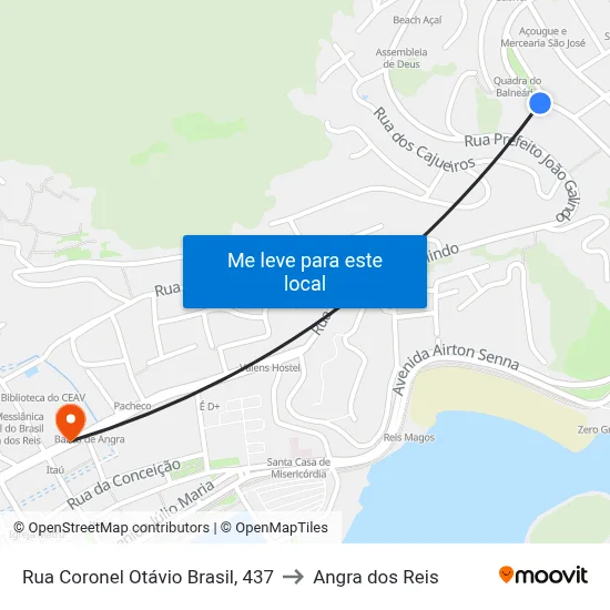 Rua Coronel Otávio Brasil, 437 to Angra dos Reis map