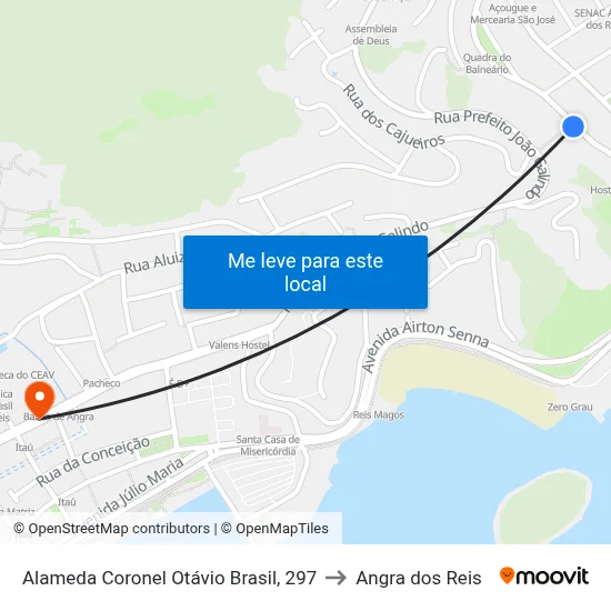 Alameda Coronel Otávio Brasil, 297 to Angra dos Reis map