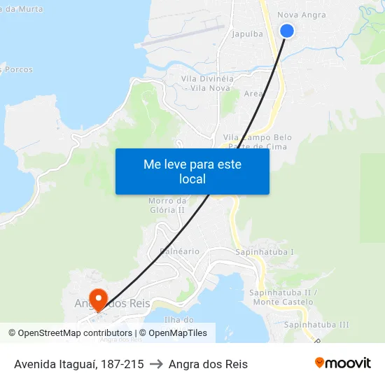Avenida Itaguaí, 187-215 to Angra dos Reis map