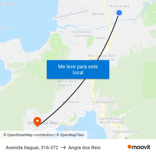 Avenida Itaguaí, 316-372 to Angra dos Reis map