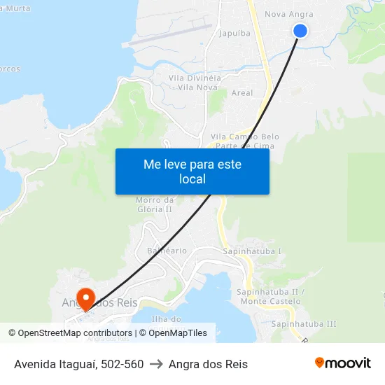 Avenida Itaguaí, 502-560 to Angra dos Reis map