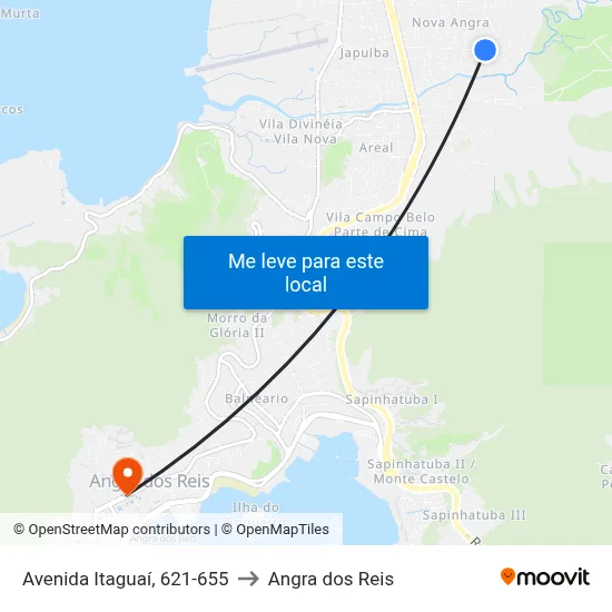 Avenida Itaguaí, 621-655 to Angra dos Reis map