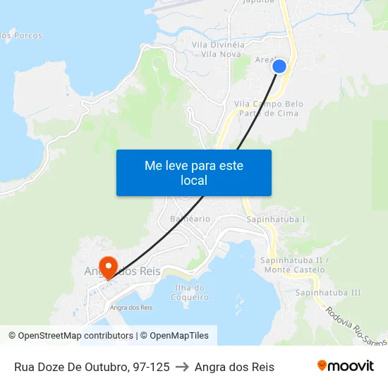 Rua Doze De Outubro, 97-125 to Angra dos Reis map