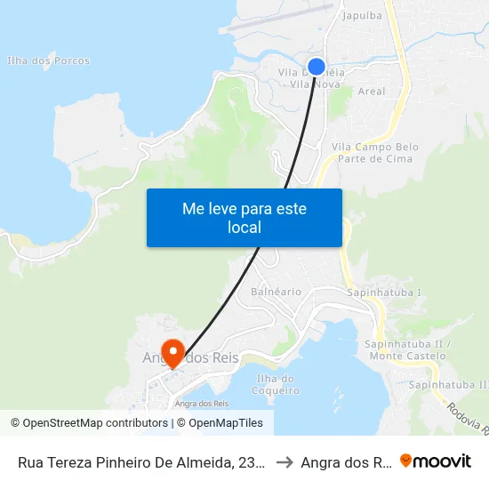 Rua Tereza Pinheiro De Almeida, 230-276 to Angra dos Reis map