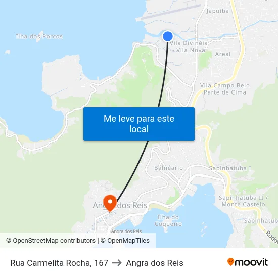 Rua Carmelita Rocha, 167 to Angra dos Reis map