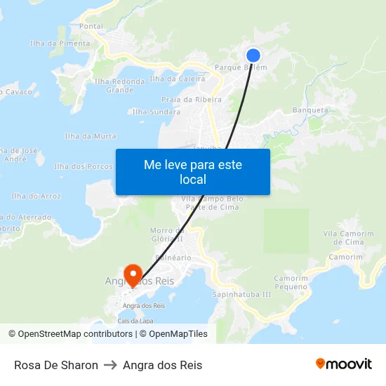 Rosa De Sharon to Angra dos Reis map