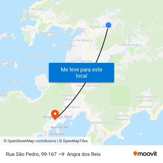 Rua São Pedro, 99-167 to Angra dos Reis map