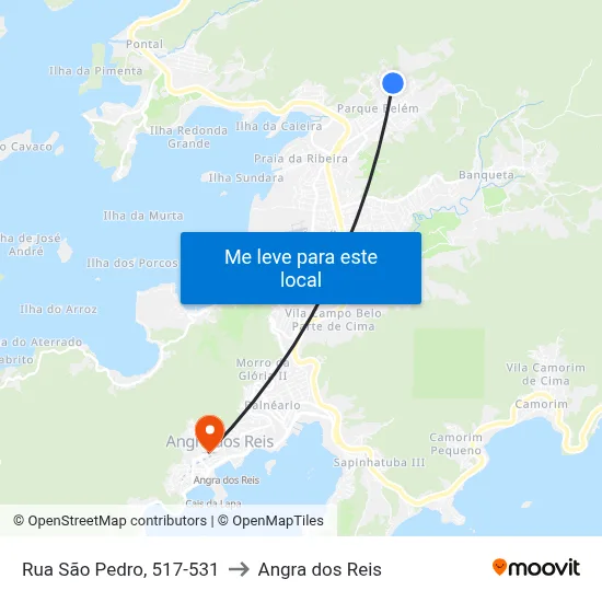 Rua São Pedro, 517-531 to Angra dos Reis map