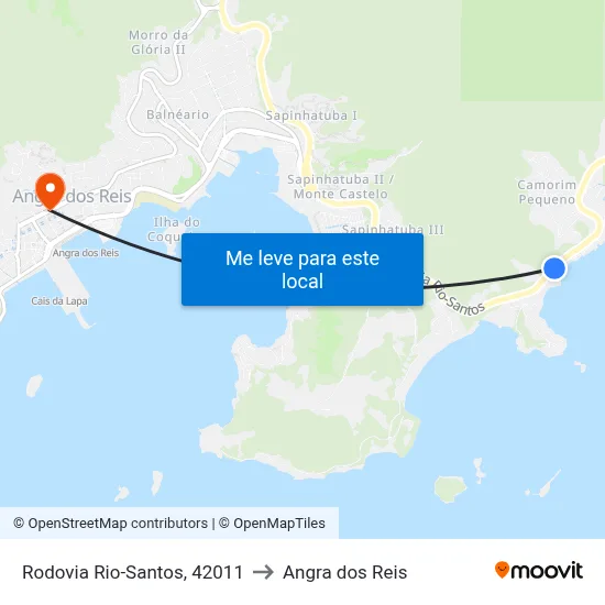Rodovia Rio-Santos, 42011 to Angra dos Reis map