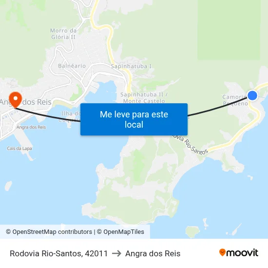 Rodovia Rio-Santos, 42011 to Angra dos Reis map
