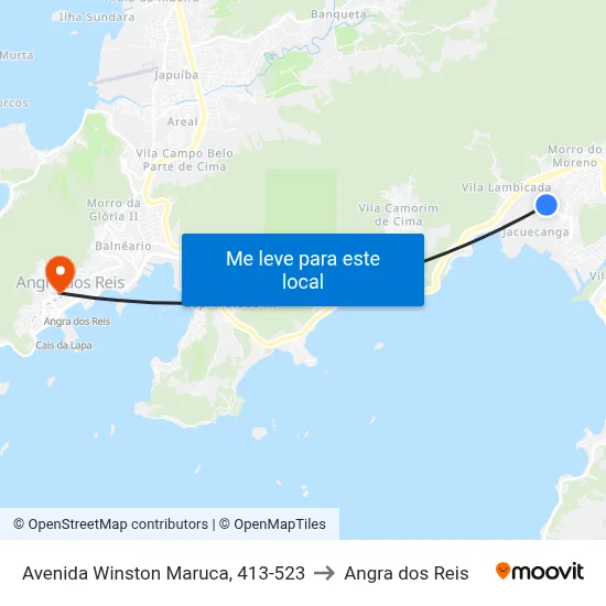 Avenida Winston Maruca, 413-523 to Angra dos Reis map