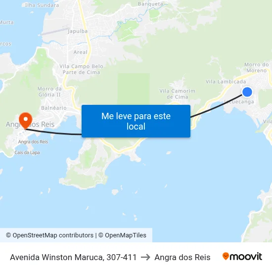 Avenida Winston Maruca, 307-411 to Angra dos Reis map
