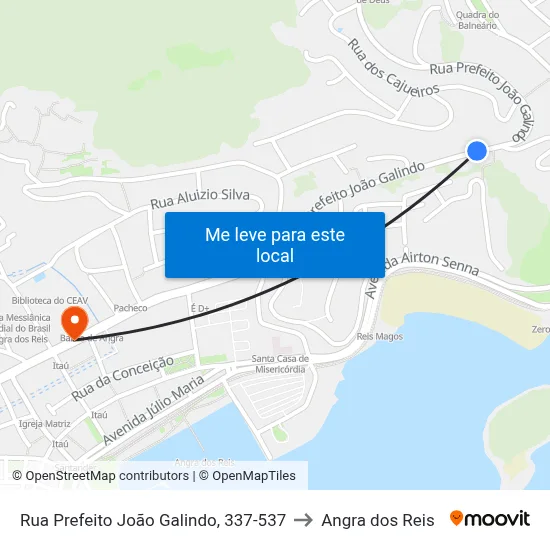 Rua Prefeito João Galindo, 337-537 to Angra dos Reis map