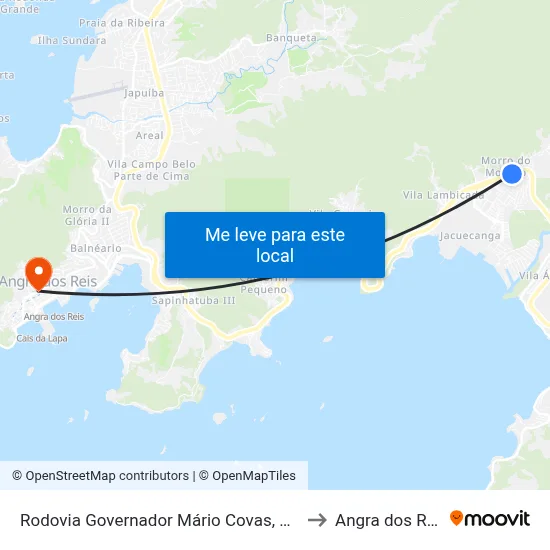 Rodovia Governador Mário Covas, 6885 to Angra dos Reis map