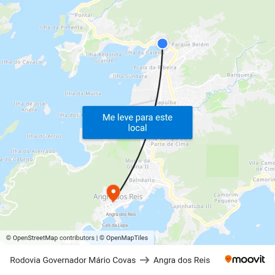 Rodovia Governador Mário Covas to Angra dos Reis map