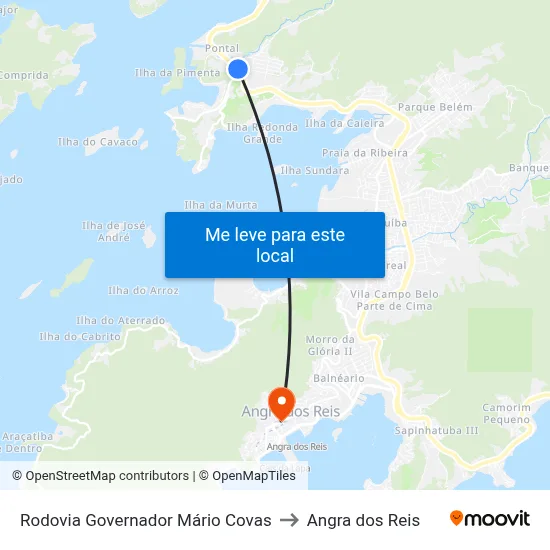 Rodovia Governador Mário Covas to Angra dos Reis map