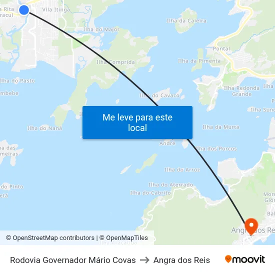 Rodovia Governador Mário Covas to Angra dos Reis map