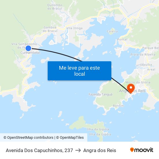 Avenida Dos Capuchinhos, 237 to Angra dos Reis map