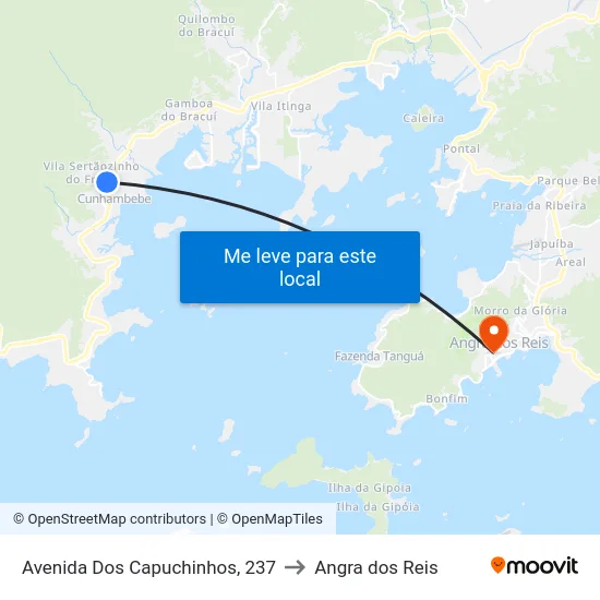 Avenida Dos Capuchinhos, 237 to Angra dos Reis map