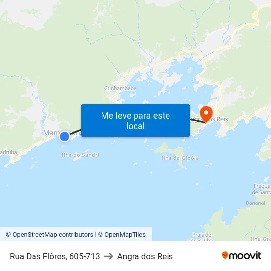 Rua Das Flôres, 605-713 to Angra dos Reis map