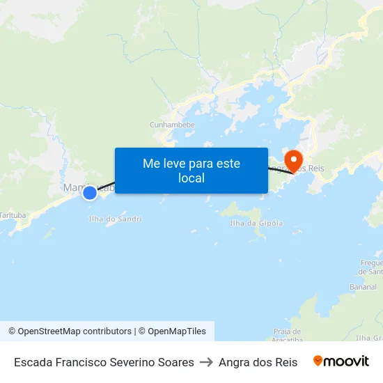 Escada Francisco Severino Soares to Angra dos Reis map