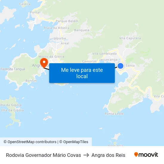 Rodovia Governador Mário Covas to Angra dos Reis map