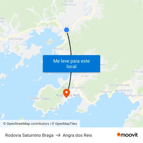 Rodovia Saturnino Braga to Angra dos Reis map